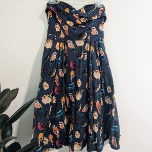 Anthropologie sweetheart bird dress with POCKETS